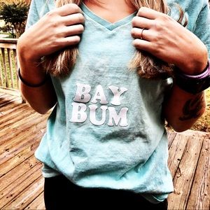 Ladies V neck Beach Bum